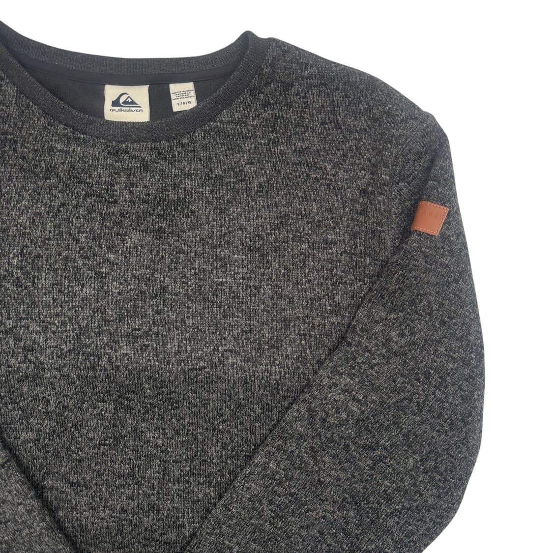 퀵실버 차콜 크루넥 니트 스웨터 L 상품이미지2