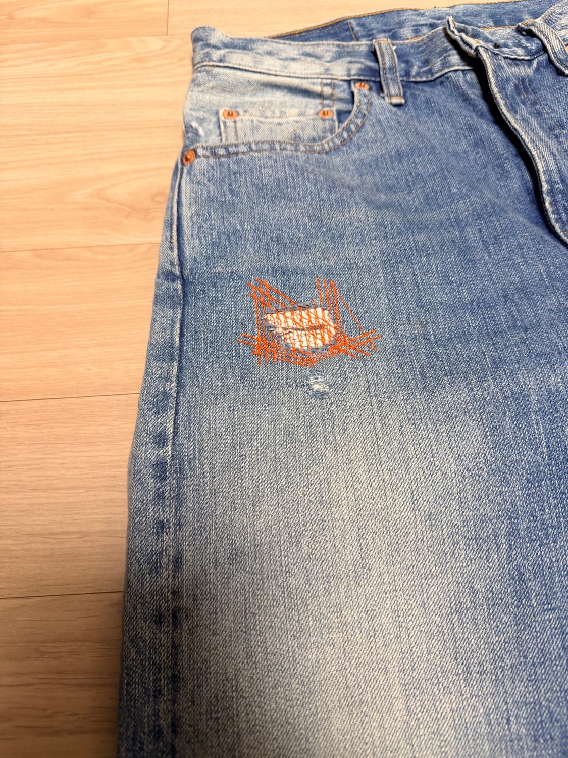 [w27] 우먼스 LVC 1967-505 셀비지 데님 상품이미지4