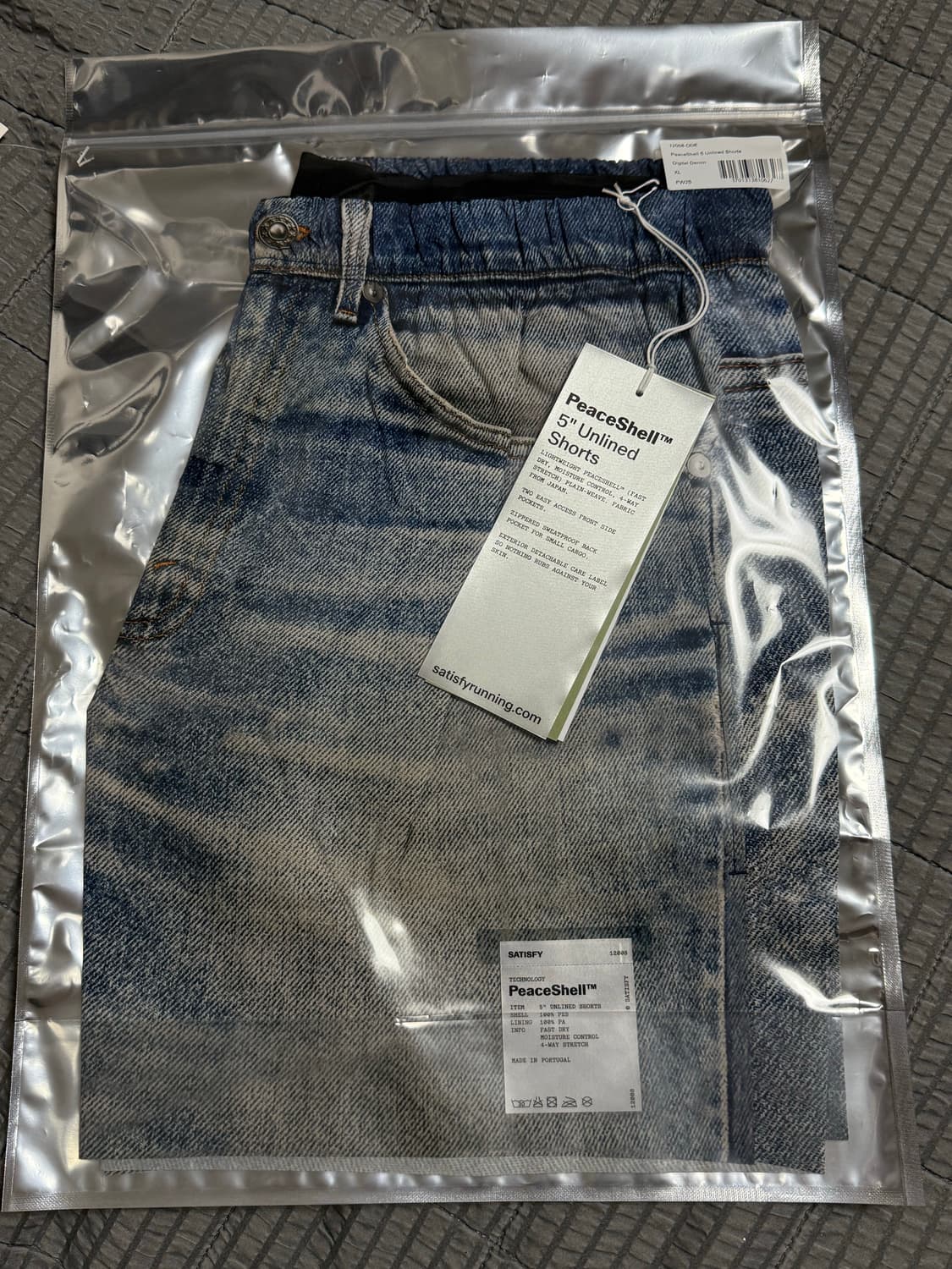 [XL] 새티스파이 피스쉘 5인치 디지털 데님 쇼츠 상품이미지2