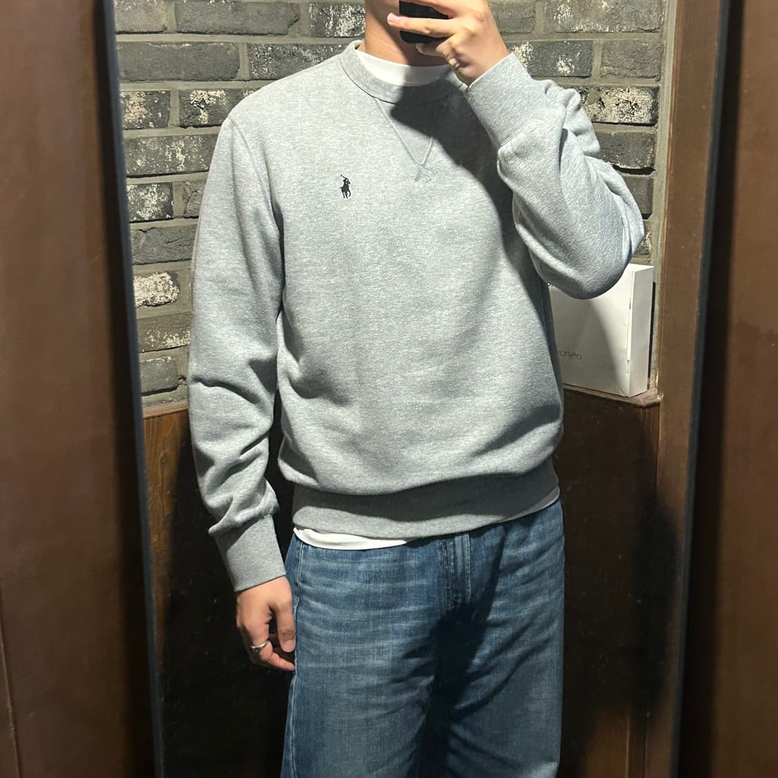 L) 폴로 랄프로렌 맨투맨 멜란지 그레이 상품이미지8