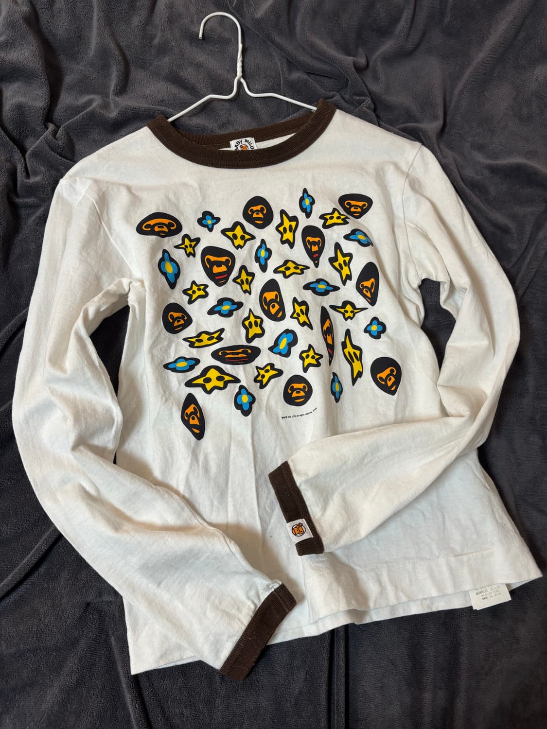 Bape 베이프 모노그램 링거 롱슬리브 링거티 상품이미지1