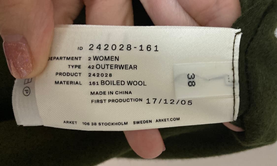 66) 아르켓 코트 새제품 카키 상품이미지5