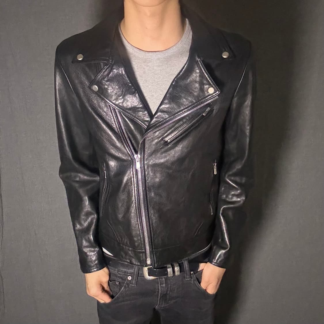 lamb skin rider leather jacket 상품이미지3