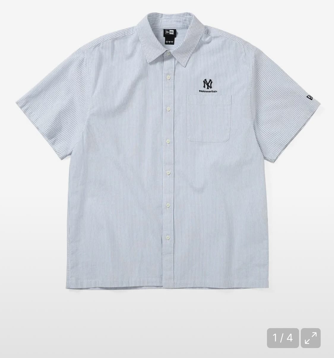 L사이즈 디스이즈네버댓 MLB 셔츠 블루 상품이미지1