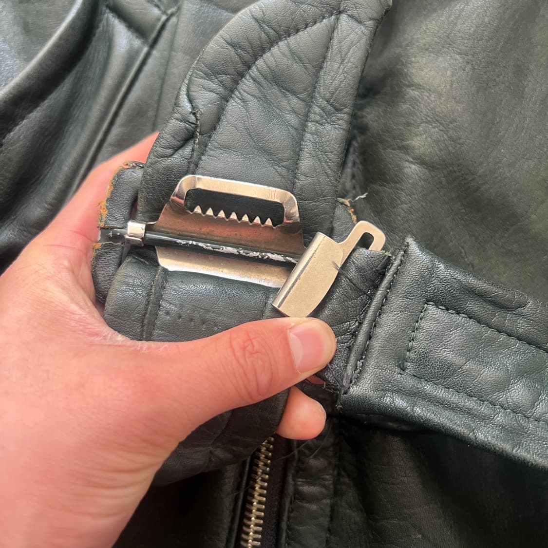 1940s 독일 홀스하이드 라이더자켓 (105) 다크그린 상품이미지6