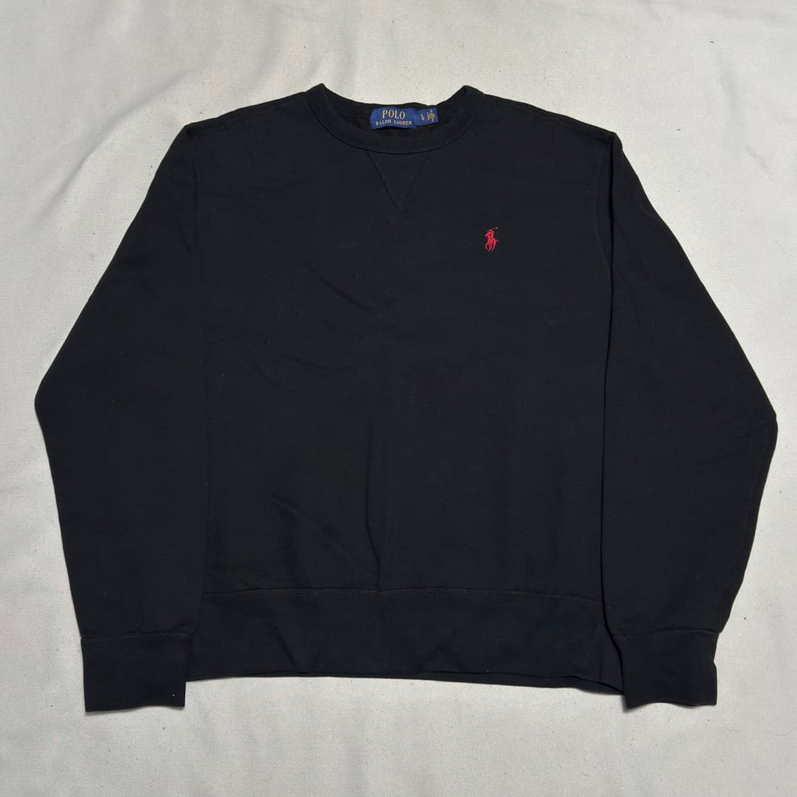 L 폴로랄프로렌 블랙 기모 맨투맨 상품이미지2