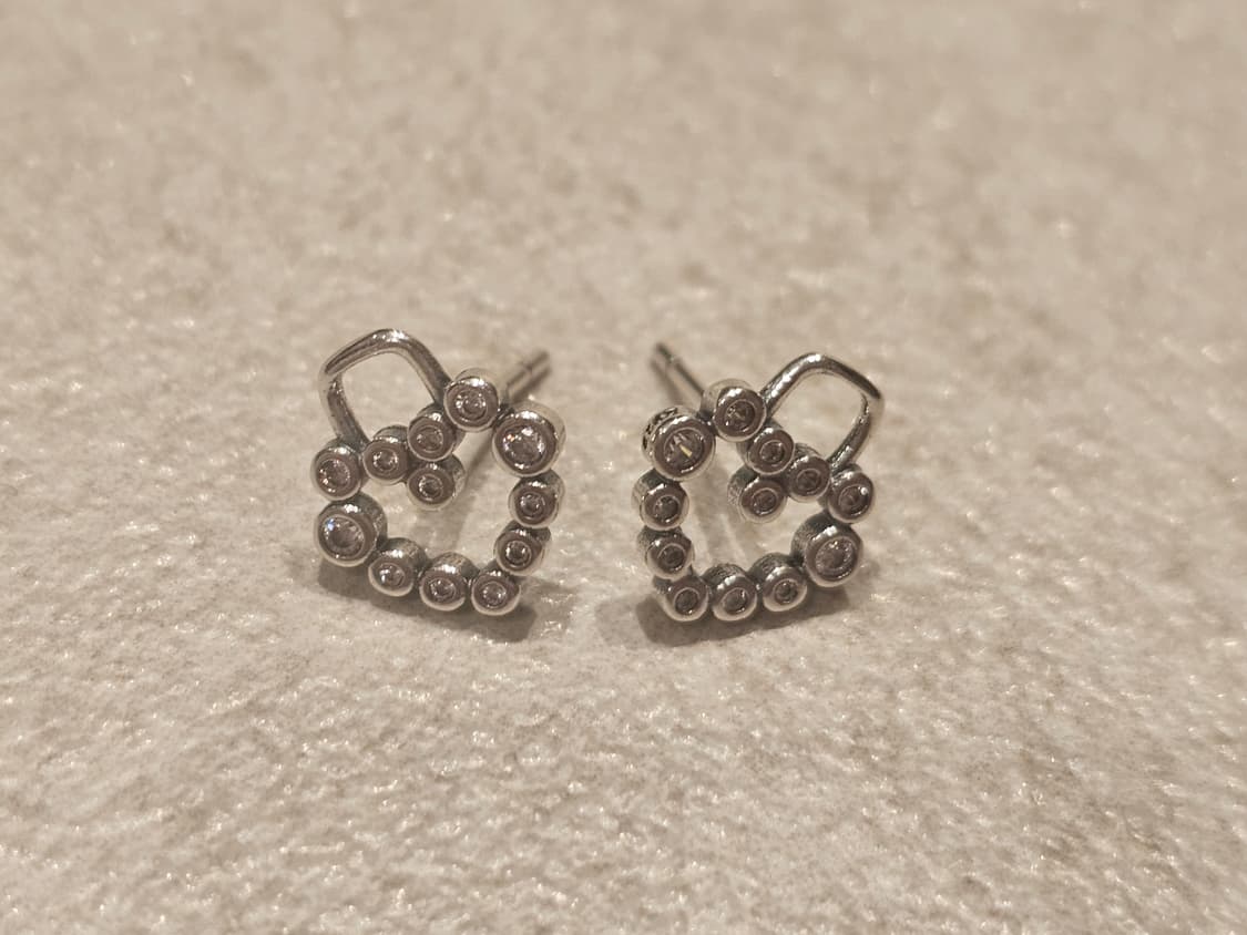 925 실버 하트 귀걸이 상품이미지2