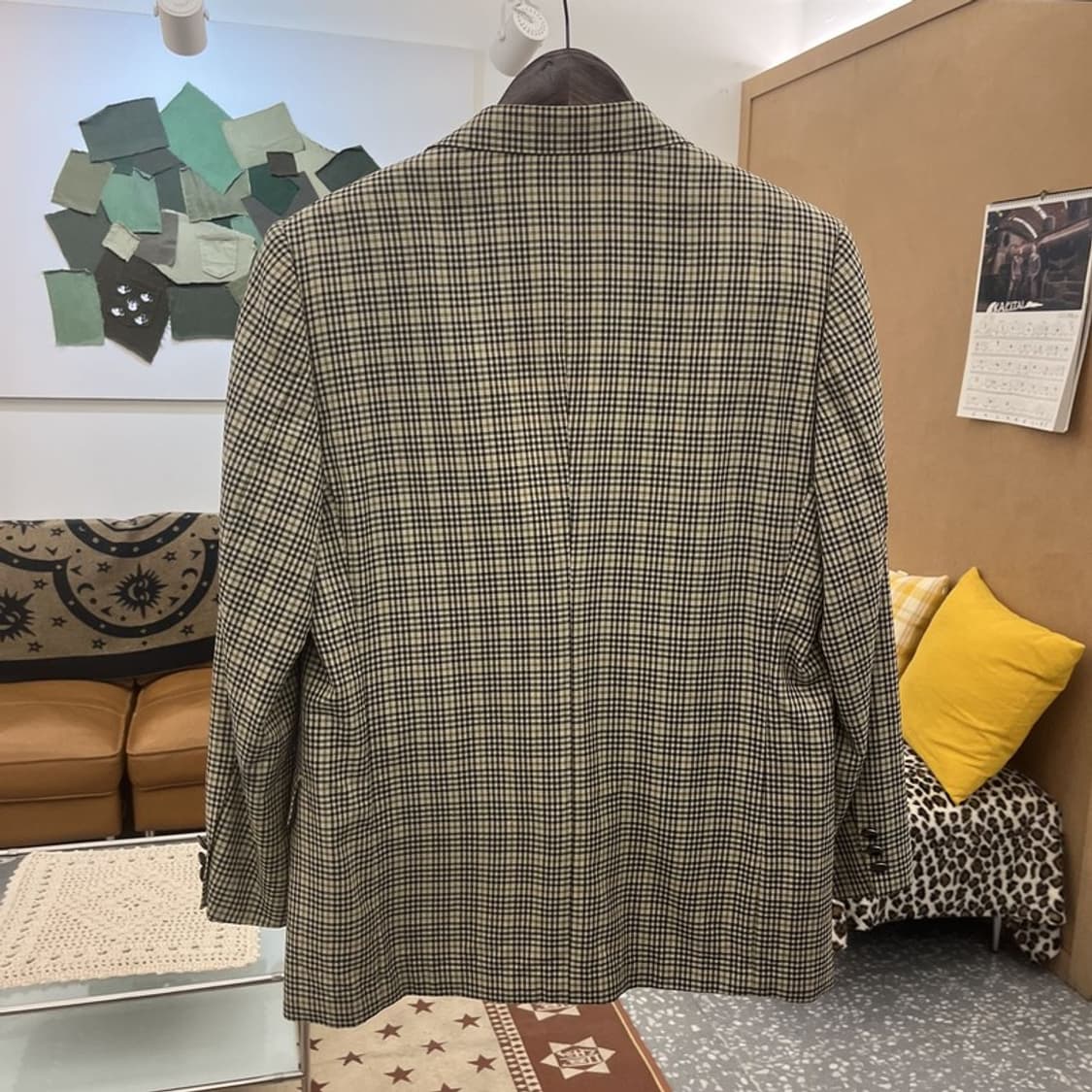 입생로랑 퓨어옴므 빈티지 레트로 체크 블레이저 자켓 39R C09779 상품이미지4