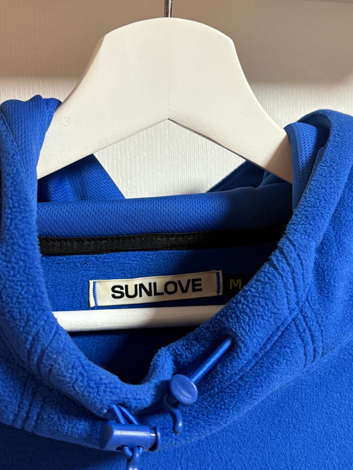 Sunlove 썬러브 폴라 플리스 후드티 블루 상품이미지2