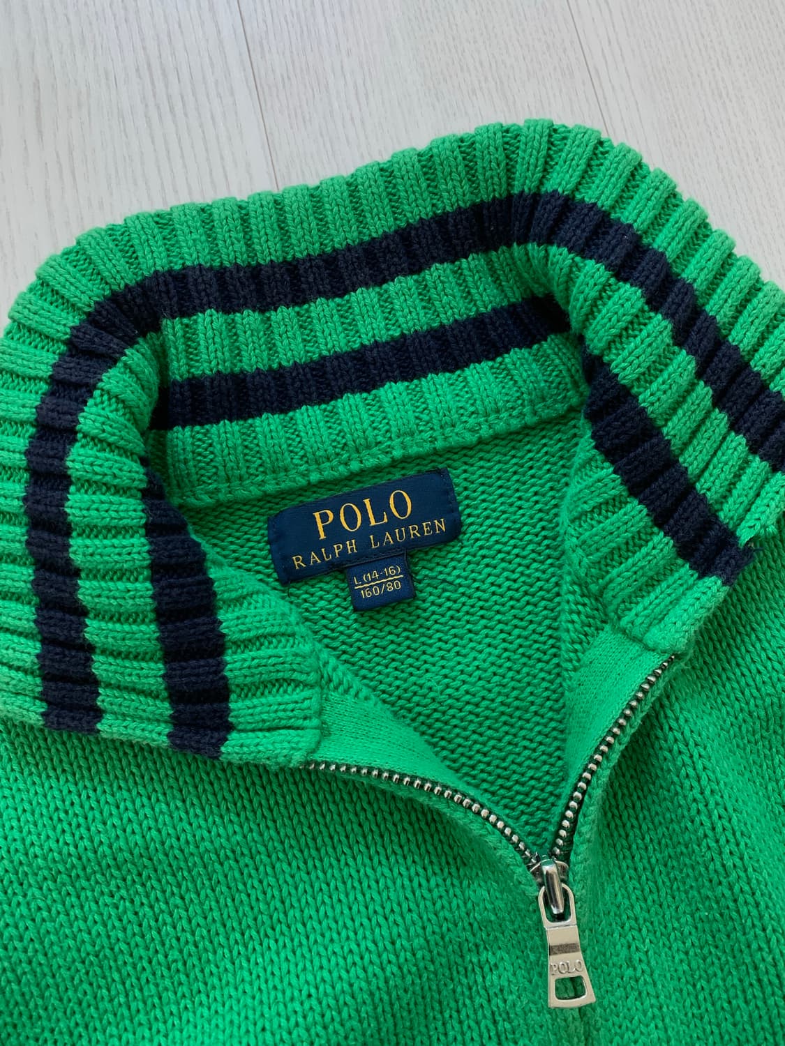 폴로 랄프로렌 빅포니로고 그린 니트 집업 상품이미지7