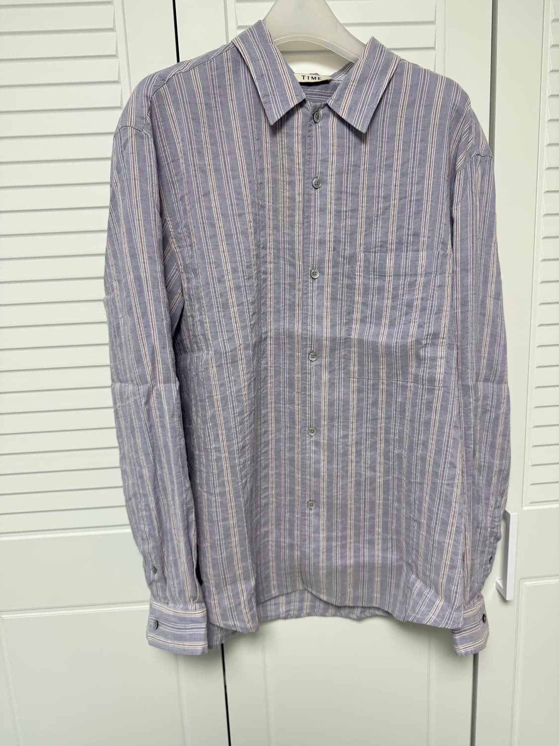 2024 타임옴므 스트라이프 린넨 셔츠 한섬 상품이미지2