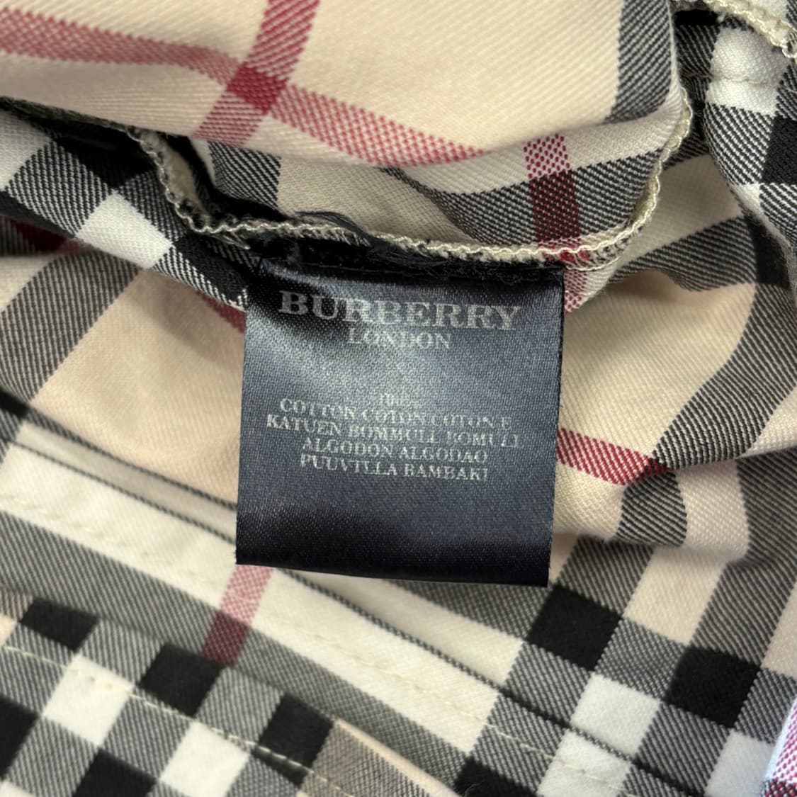 L 여성용 버버리 체크 반팔셔츠 상품이미지5