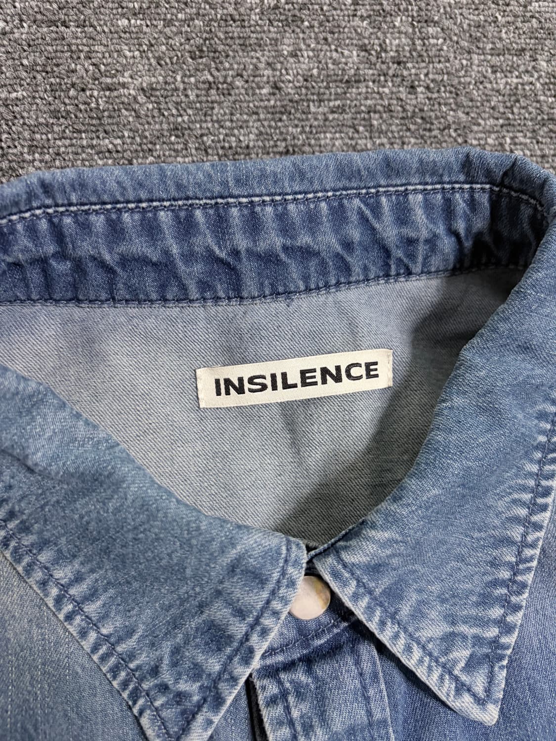 인사일런스 하프 데님 셔츠 상품이미지3