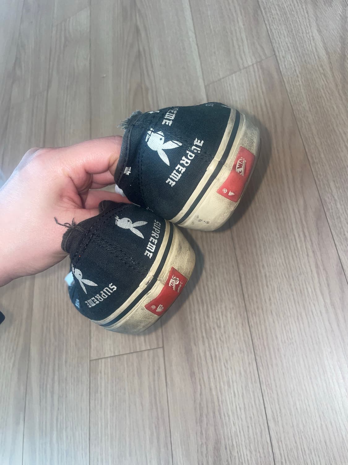 (270) 반스xSupreme Playboy 콜라보 블랙 스니커즈 상품이미지4