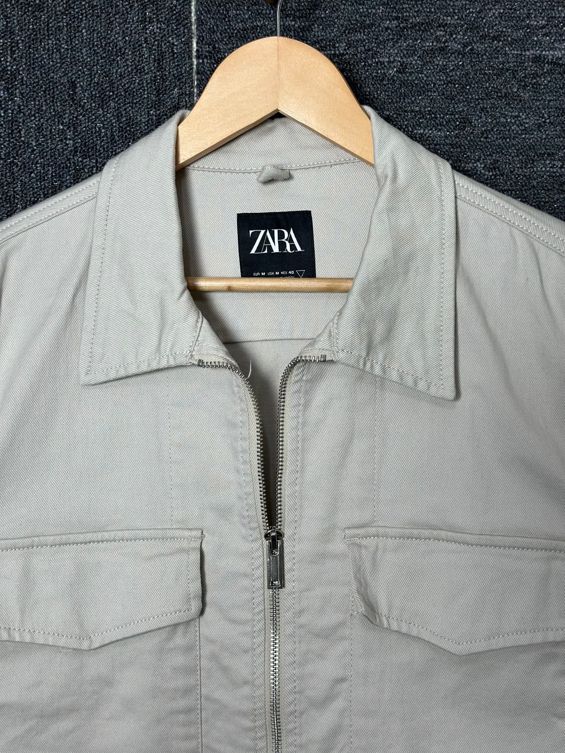 자라 남성 베이지 워크 집업 자켓 M 상품이미지3