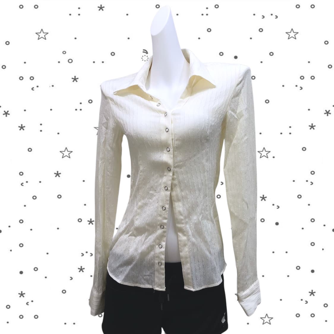 블랙업 엘솝 버튼 플리츠 블라우스 29 상품이미지1