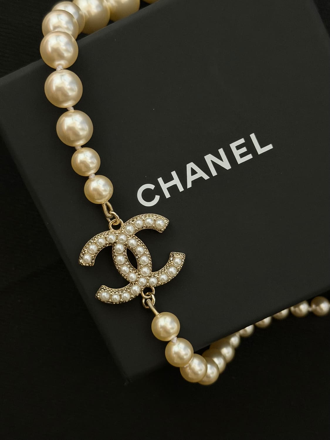 샤넬 정품 CC 빈티지 진주 업사이클링 네크리스 상품이미지2