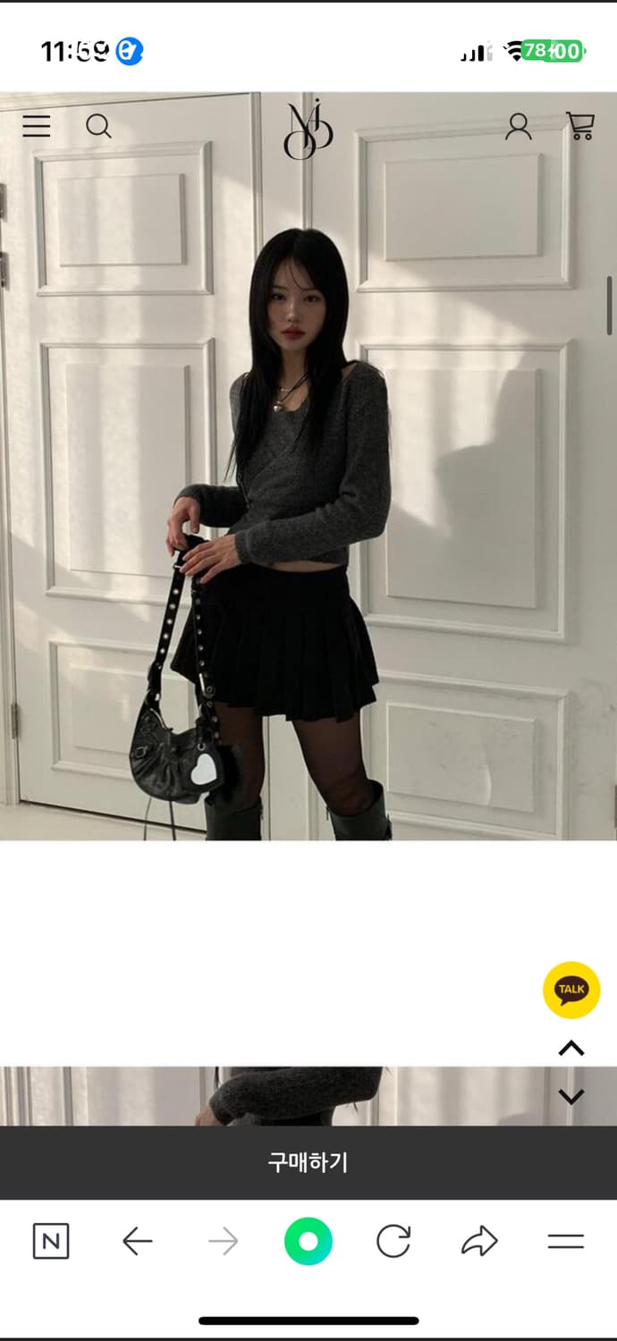 모디무드 블랙 플리츠 미니 스커트 S 상품이미지2