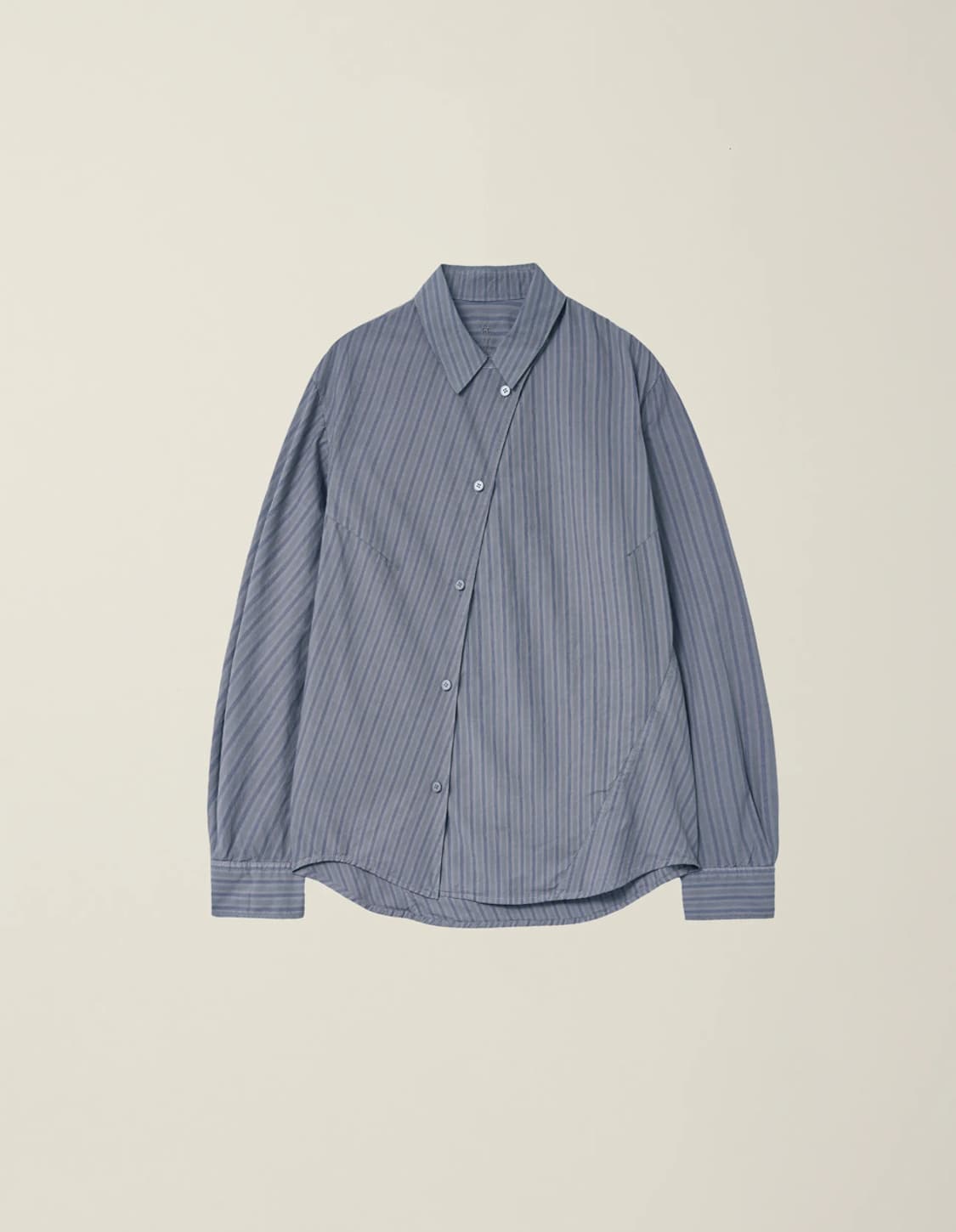 이이 누마레 EE 커브드 스트라이프 셔츠 슬레이트 그레이  상품이미지1