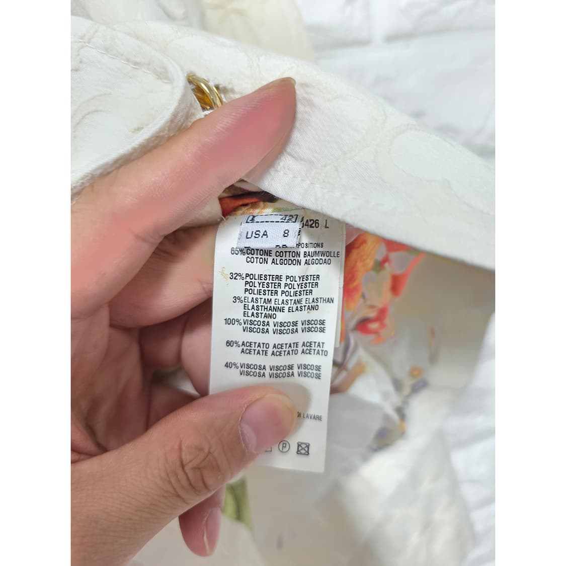 택포)M 로베르토 카발리 Roberto Cavalli 아이보리 블레이저  상품이미지3