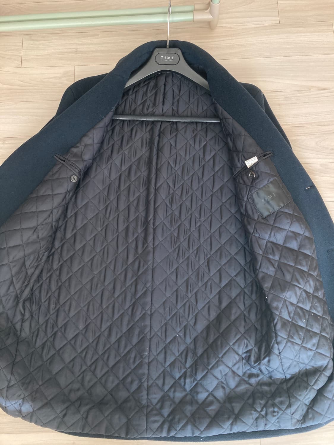 타임옴므 네이비색상 울캐시 코트 95 상품이미지4