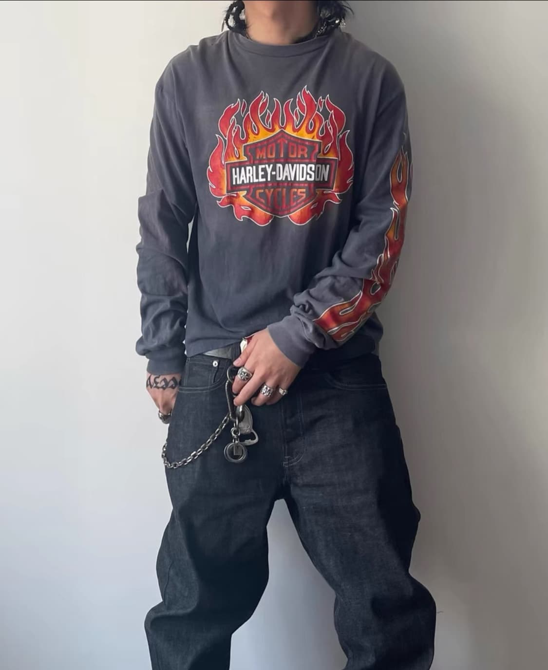 빈티지 할리데이비슨 딜러쉽 롱슬리브 티셔츠 (1983년) 상품이미지6