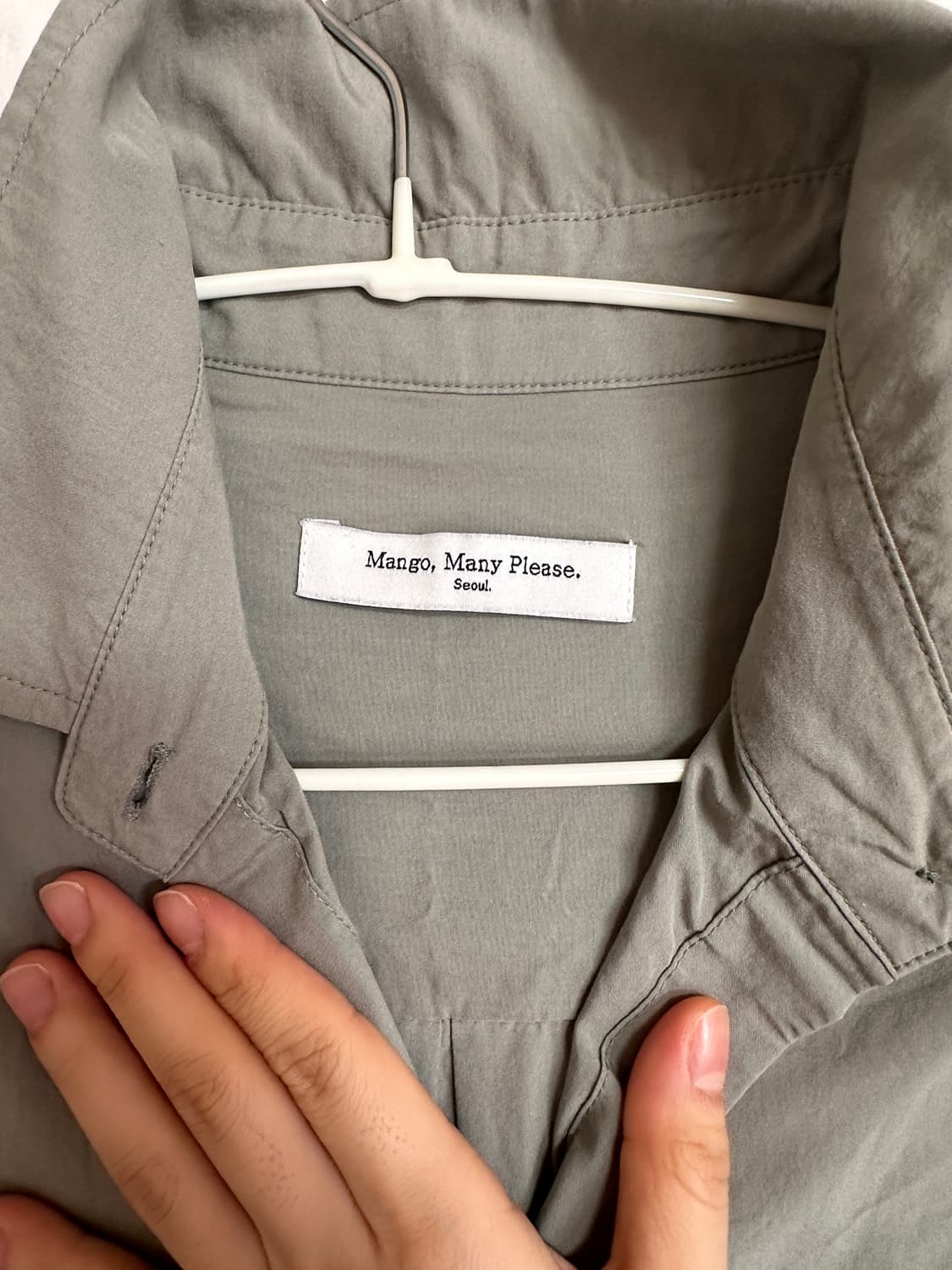 망고매니플리즈 어텀 코튼셔츠(애쉬카키) 상품이미지3