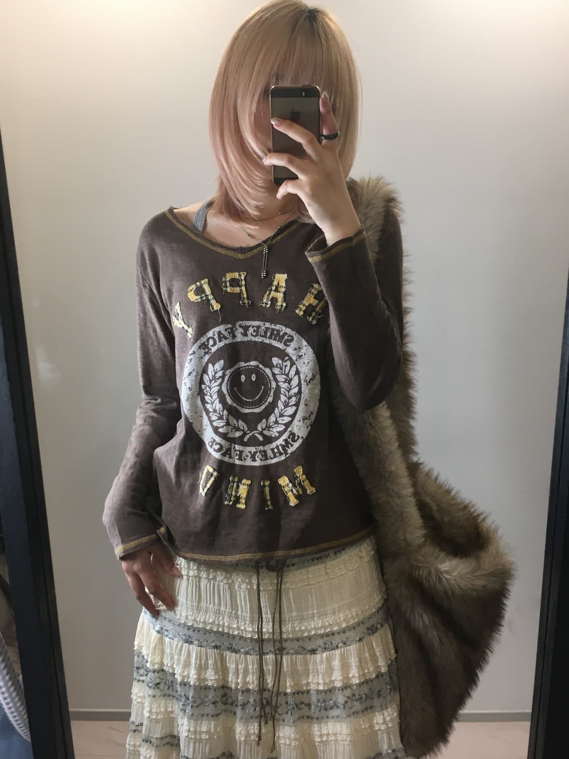 jpn vintage brown nerd patch t shirt 상품이미지5