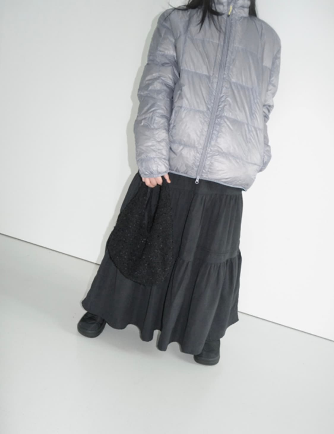 에프터먼데이 스웨이드 캉캉 롱스커트 상품이미지1