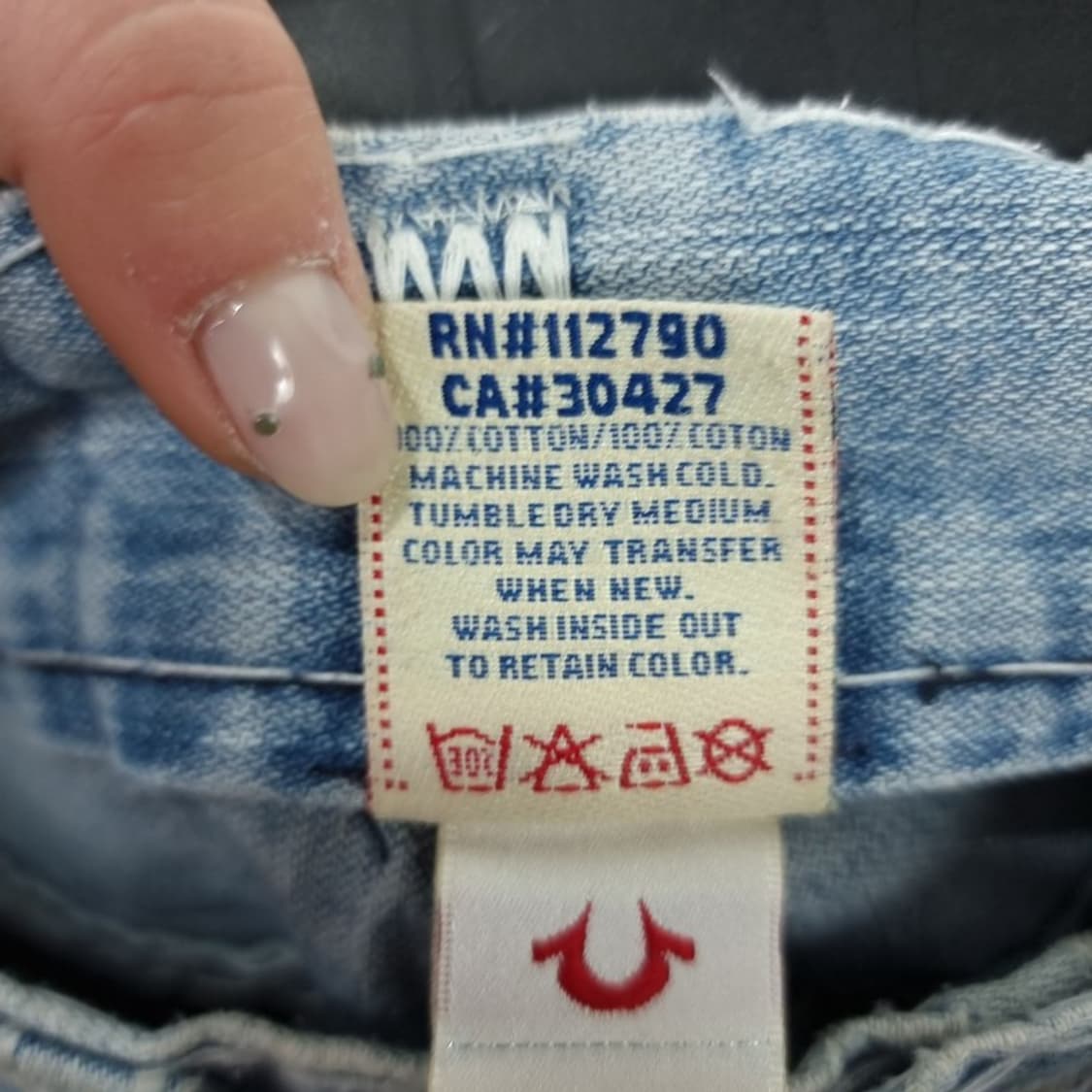 [트루릴리전] 빌리 슈퍼 T Y2K 빈티지 데님 팬츠 청바지 M18651 상품이미지8