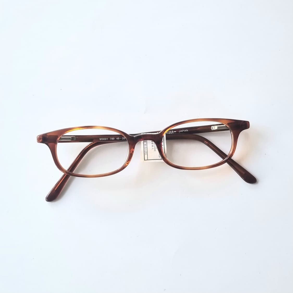데드스탁 JAPAN 메이드 브라운 오벌 뿔테 안경테 786 상품이미지1