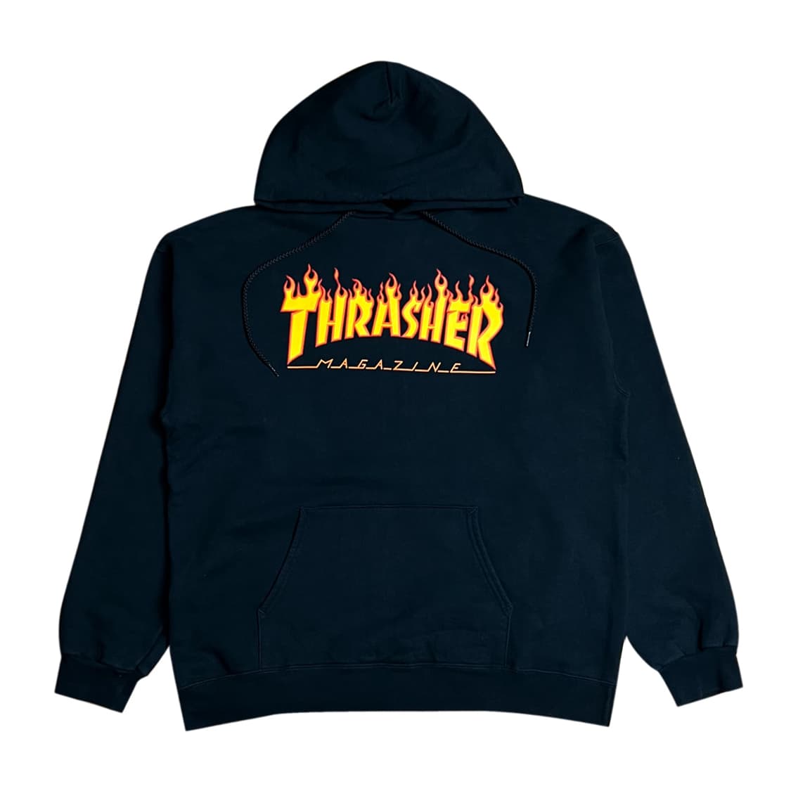 트레셔 빅로고 블랙 기모 후드티 M (실측 L) 상품이미지1