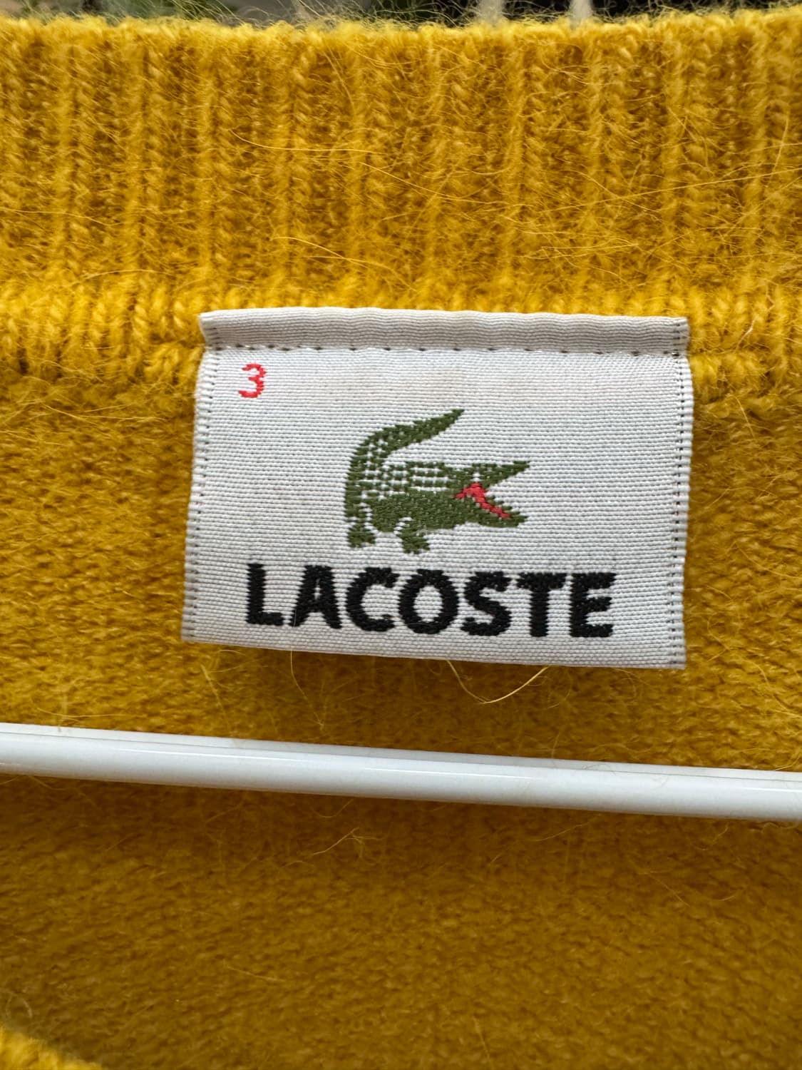 🧥 Lacoste 라코스테 헤어리 니트 스웨터 (머스타드 옐로우) 상품이미지5
