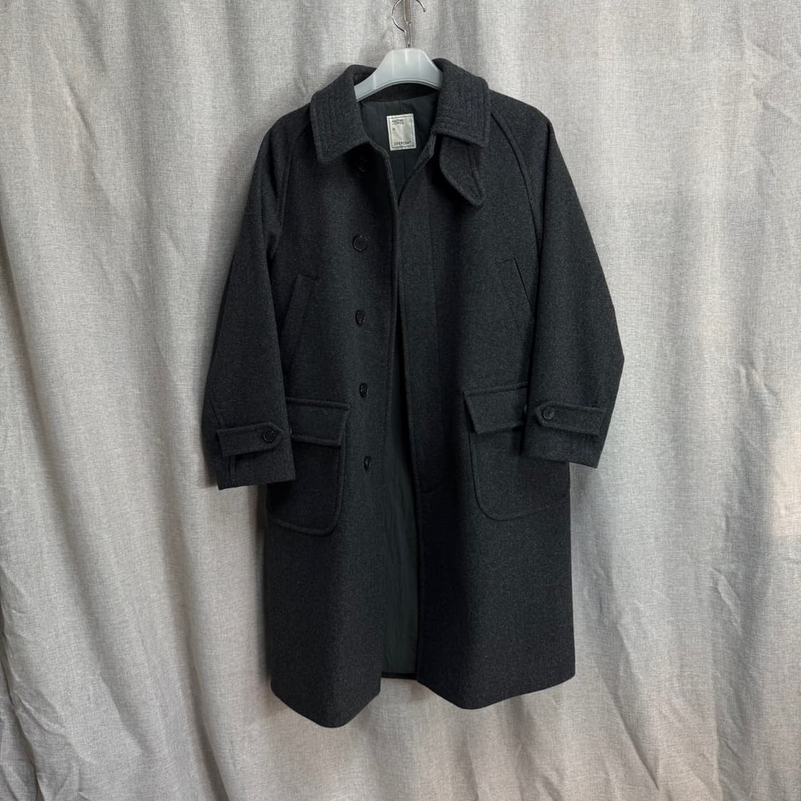 어나더오피스 보이저 발마칸 롱 코트 (Heather Charcoal) 상품이미지4