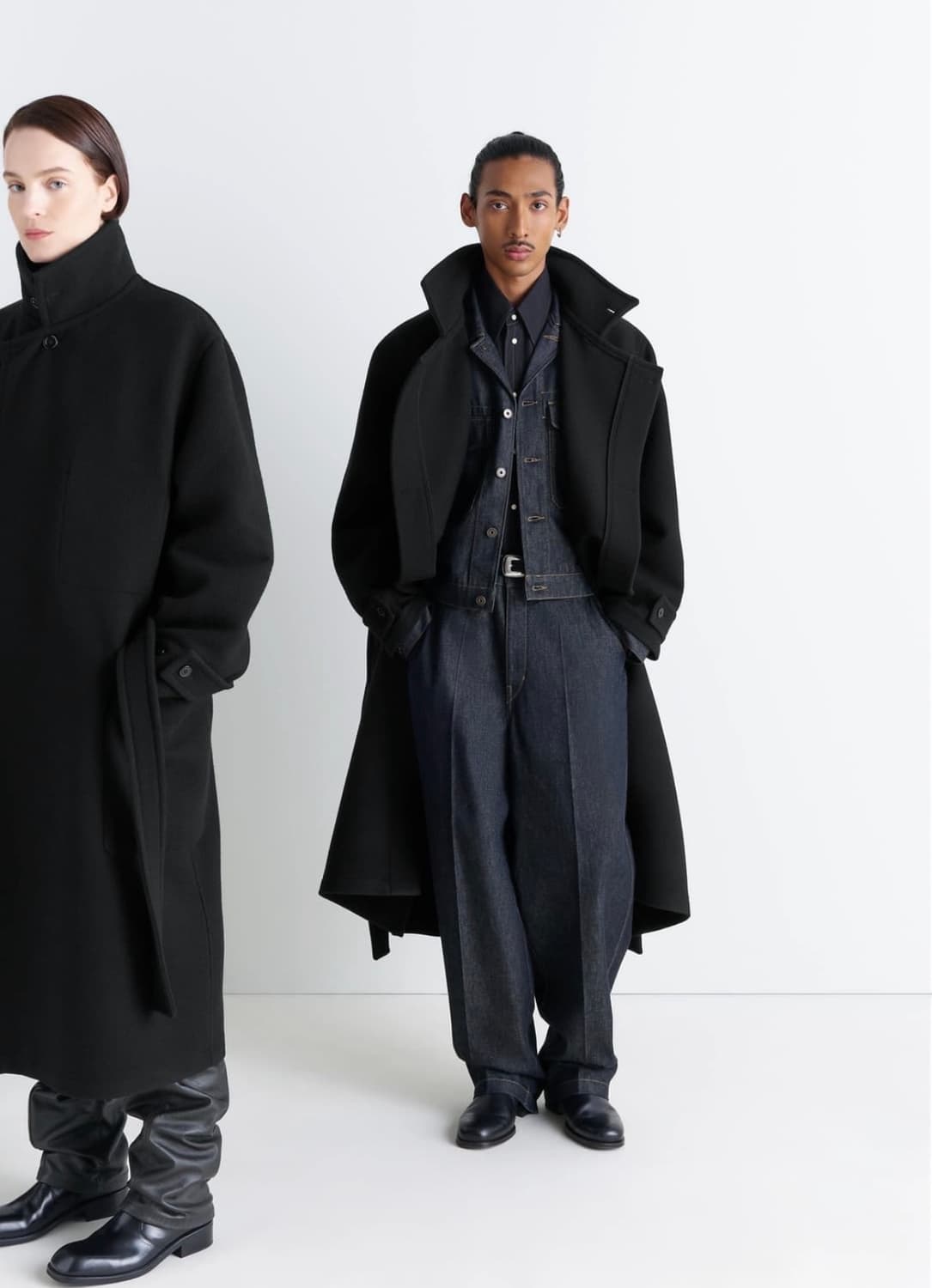 (L) 르메르 25FW 랩코트 블랙 상품이미지2