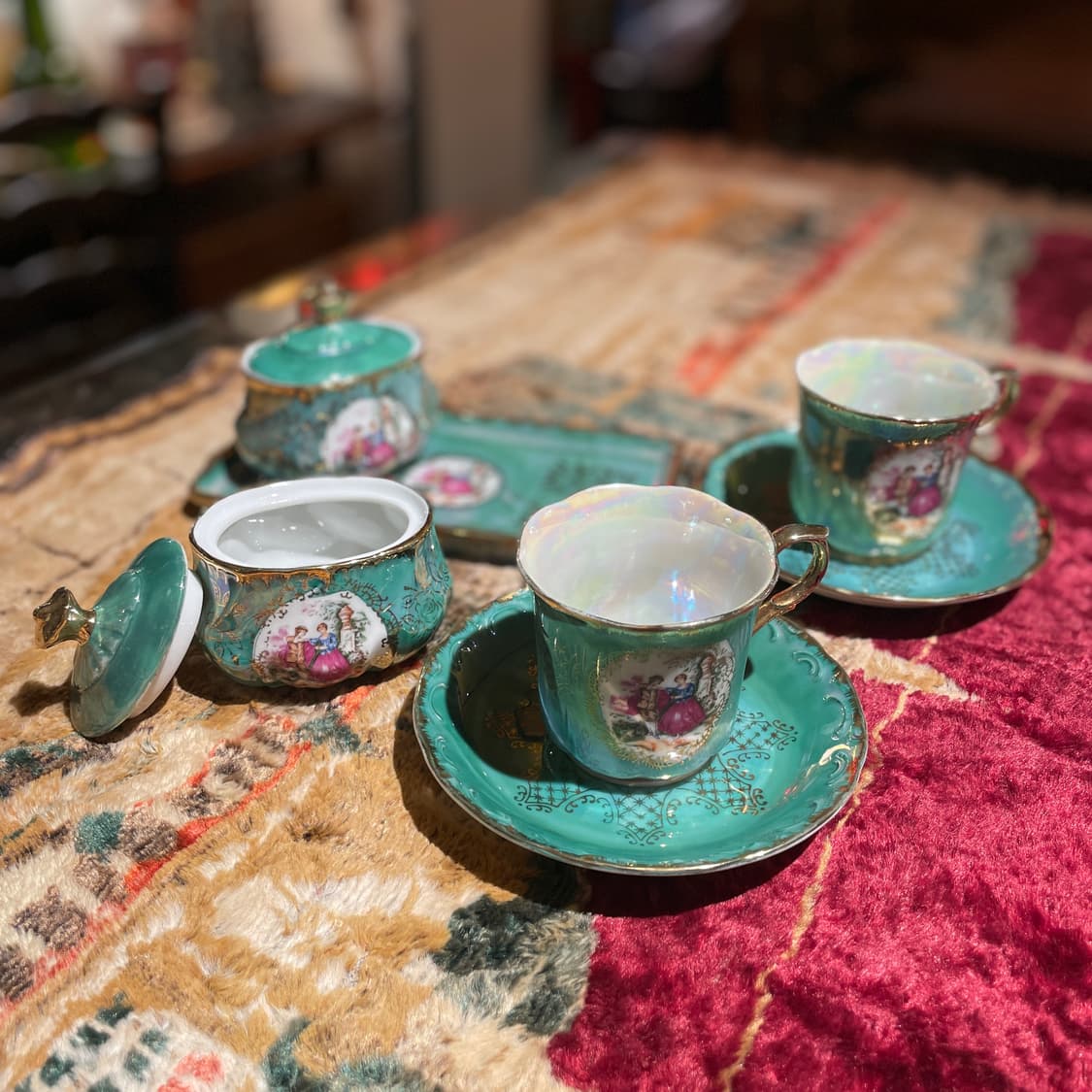 일본 시바타차이나 잔 세트 상품이미지1