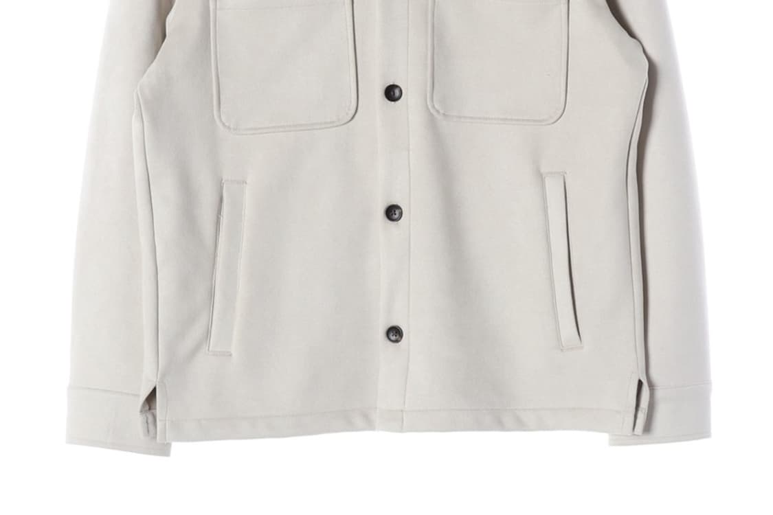 ZARA 릴렉스핏 페이크 스웨이드 셔츠 자켓 베이지 M 상품이미지4