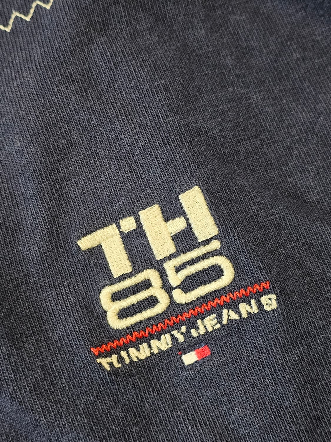 [XL] 90s 타미힐피거 빅 로고 패치 럭비 티셔츠 상품이미지4