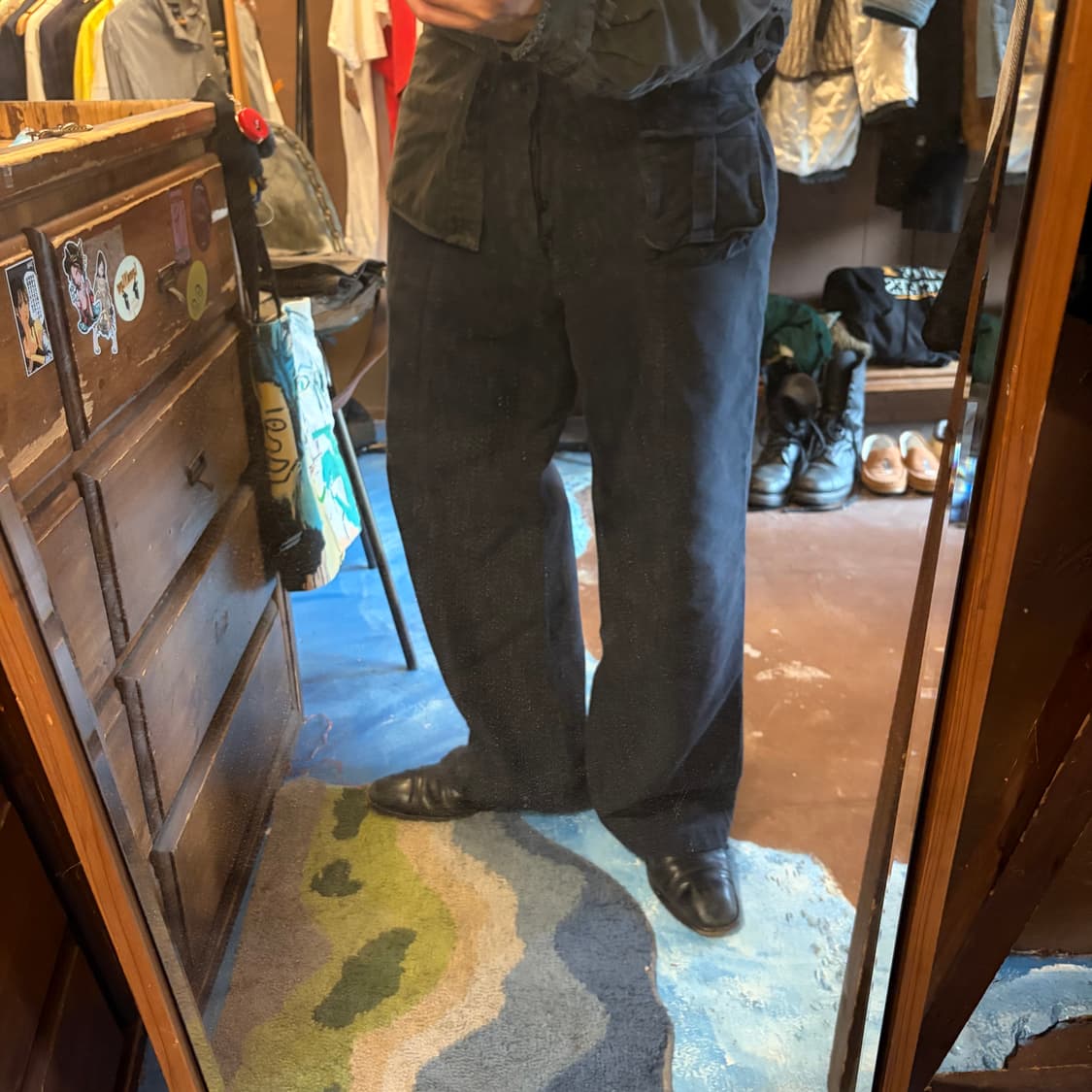 Armani straight heavy cotton wide pants 상품이미지10