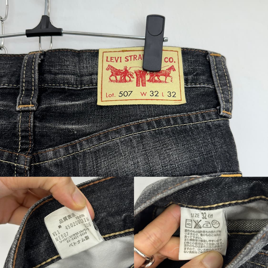 Levi’s 507 Distressed Black Bootcut Jean 상품이미지9