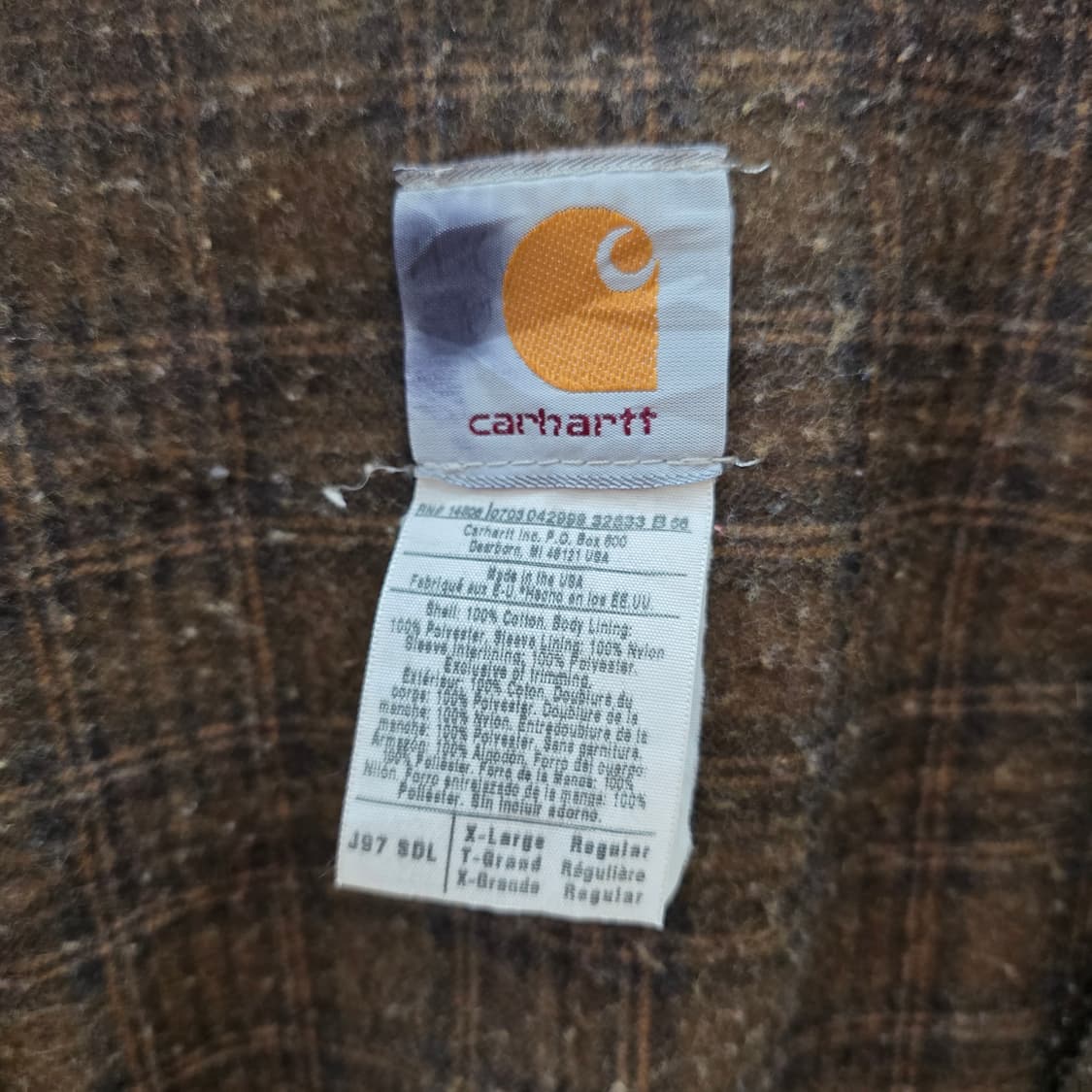 03s 칼하트 J97SDL 디트로이트 자켓 XL 상품이미지5
