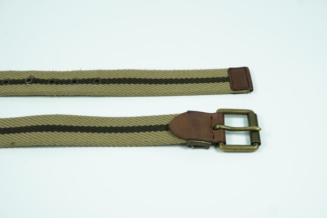 빈티지 아메카지 무드 배색 스트라이프 캔버스 웨빙 벨트 상품이미지5