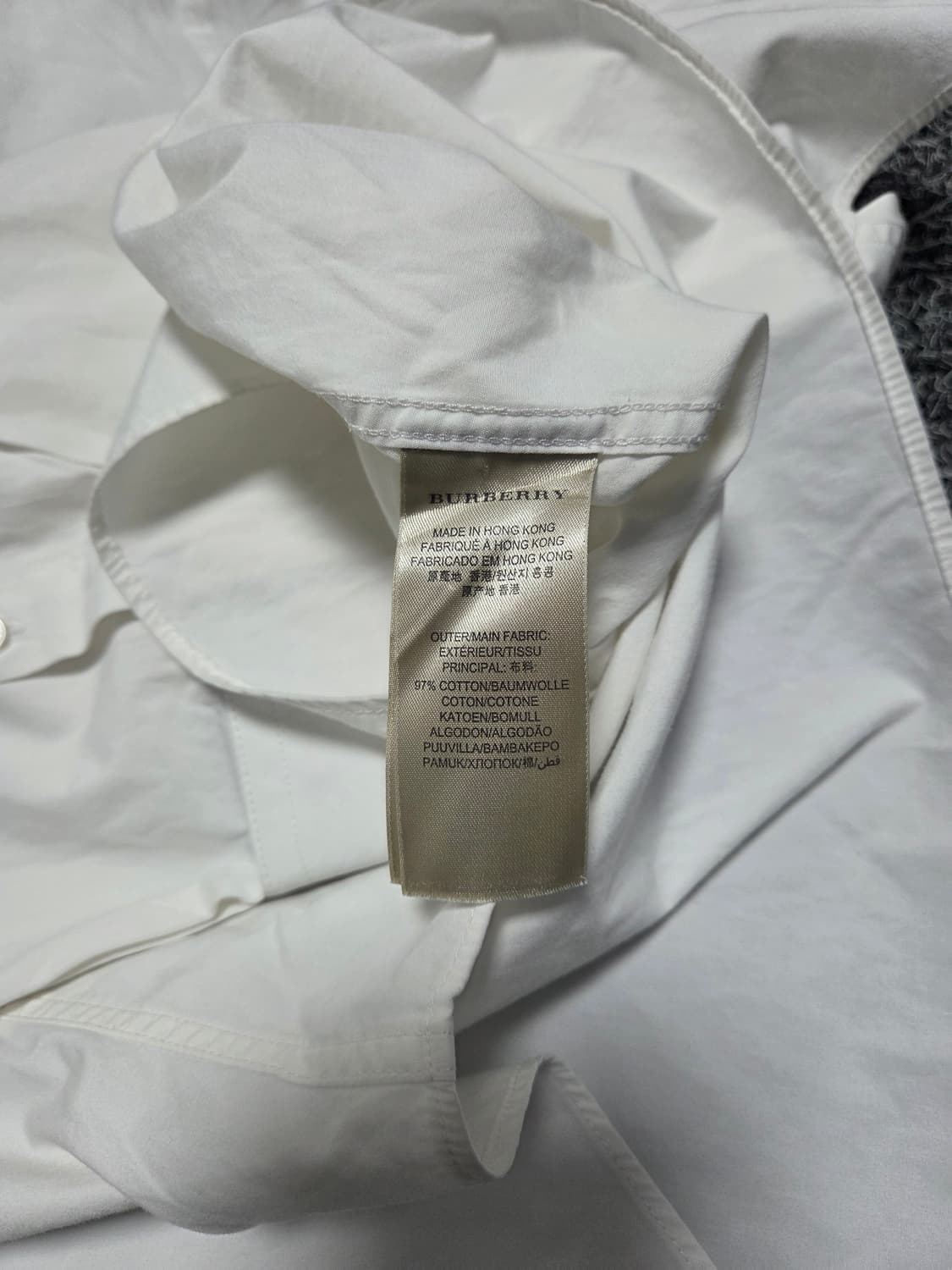 버버리 셔츠/2XL/화이트(18) 상품이미지4