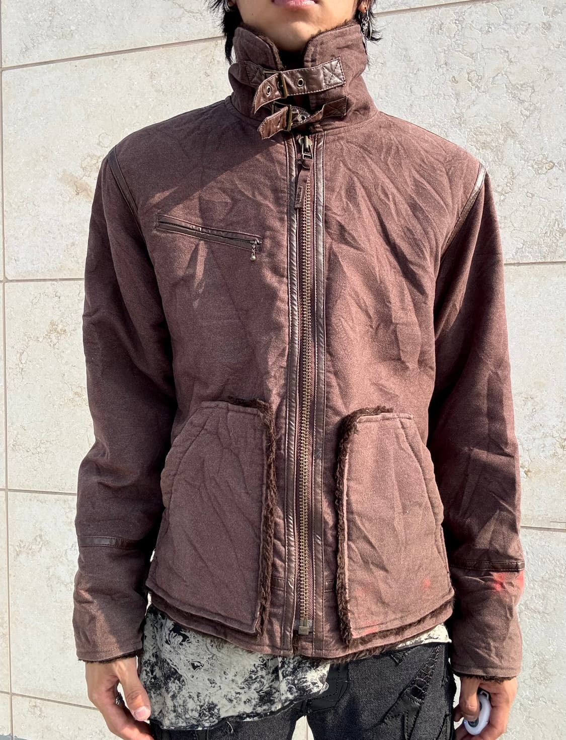 “Edwin” Y2K Brown Neck 2Buckle Brown Mus 상품이미지1