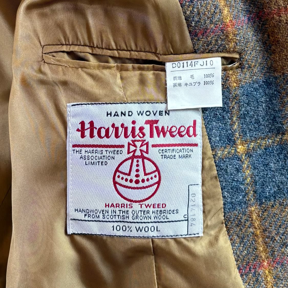 (여55-66) 90s Harris Tweed 싱글 3B 자켓 상품이미지9