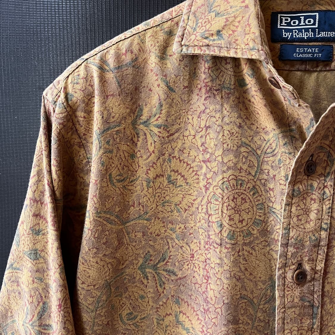 90s 폴로 랄프로렌 플로럴 메달리온 패턴 셔츠 상품이미지5