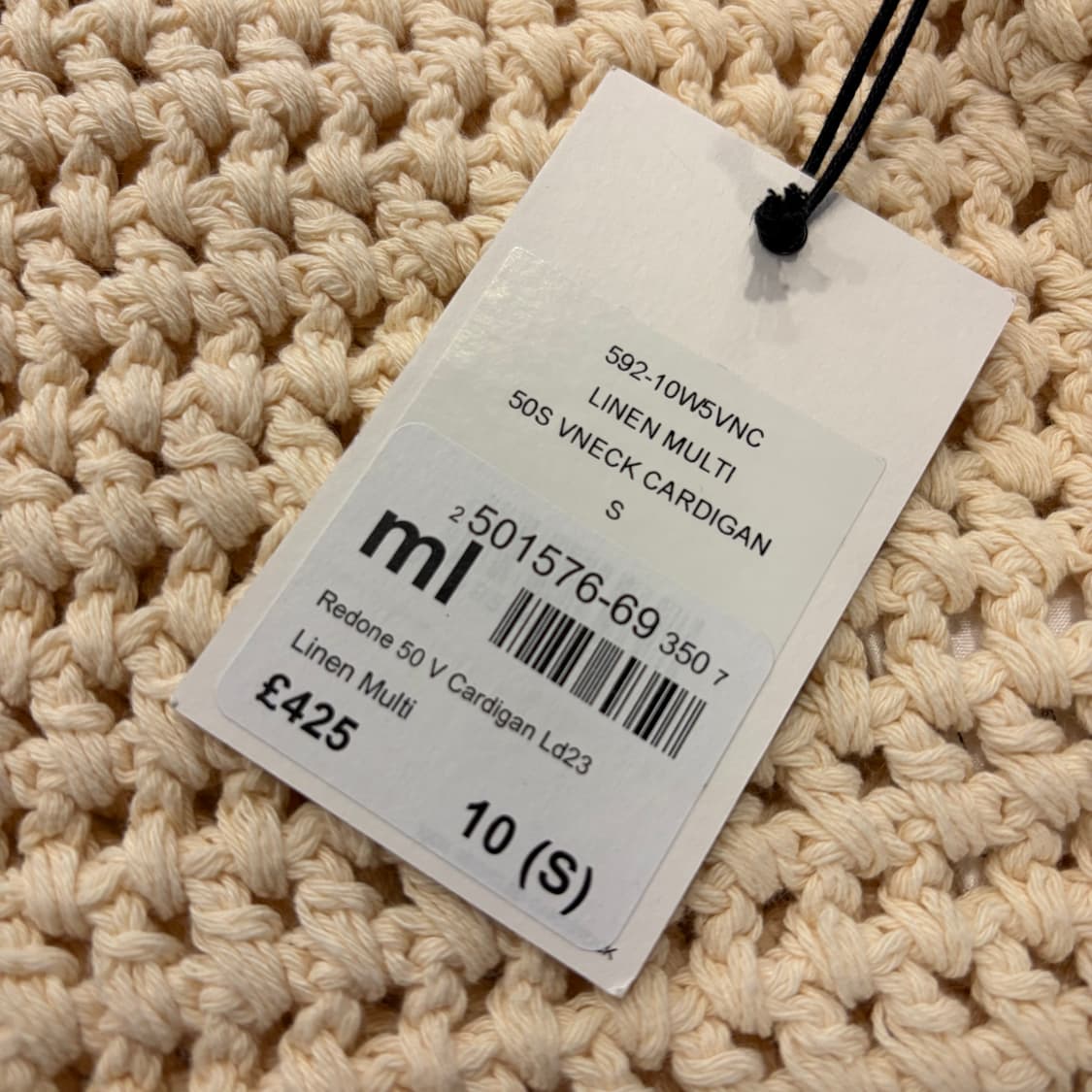 [S] REDONE 리던 크로셰 가디건 아이보리 배색 새상품 D503 상품이미지6