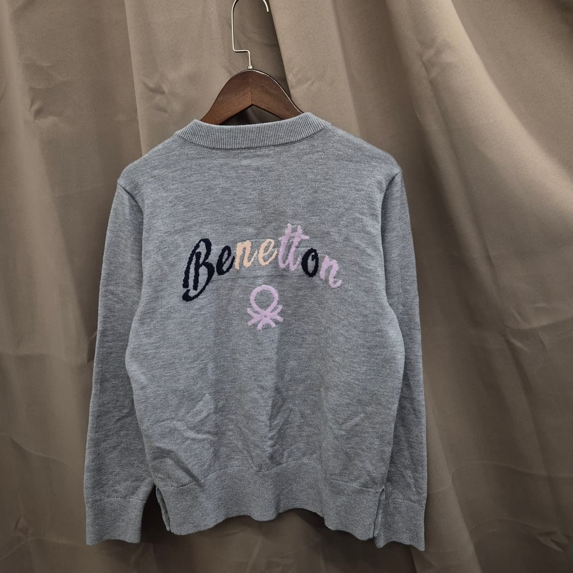 베네통 회색 여성 가디건 95 상품이미지3