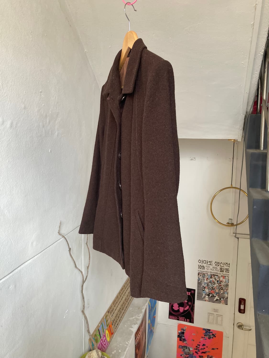 빈티지 브라운 숏 코트 상품이미지4