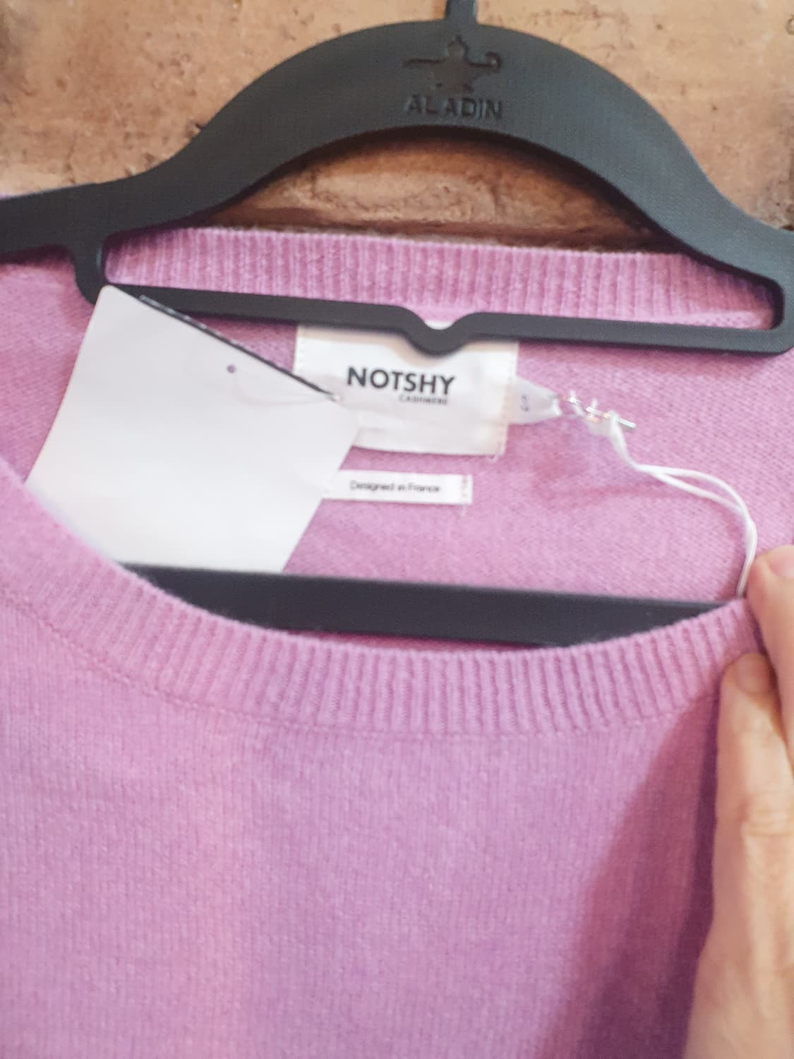 프랑스 NOTSHY 캐시미어 니트 S 핑크 (새상품) 상품이미지3